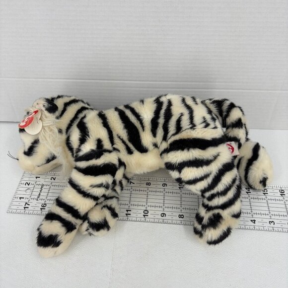 Ty Classic Streaks White Siberian Tiger Plush Stuffed Animal Toy Vintage 2003 - Picture 11 of 13